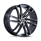 DUB 1PC DC275 BLAZE 24x10 Inch Gloss Black Machined Face Wheel with 6x139.7 Bolt Pattern and +25 Offset