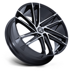 DUB 1PC DC275 BLAZE 24x10 Inch Gloss Black Machined Face Wheel with 6x135 Bolt Pattern and +30 Offset