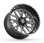 20X10 XTREME FORCE XF-10 WHEELS 6X5.5(139.7) & 6X135 -25 OFFSET - GLOSS BLACK & MILLED