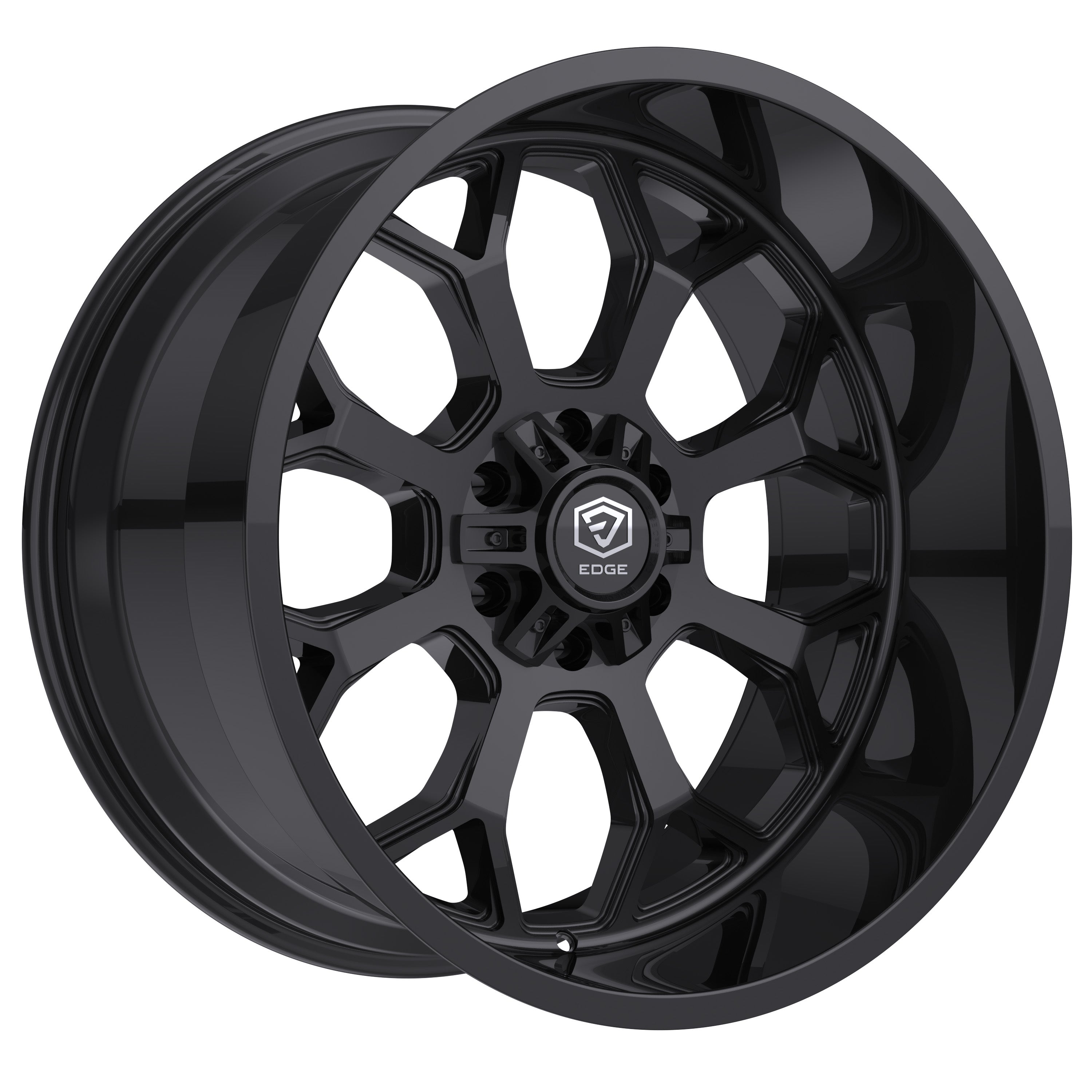 Edge Off Road 301B 22x12 Cast Aluminum Wheel with 5x5.00 / 5x5.50 Bolt Pattern -44mm Offset