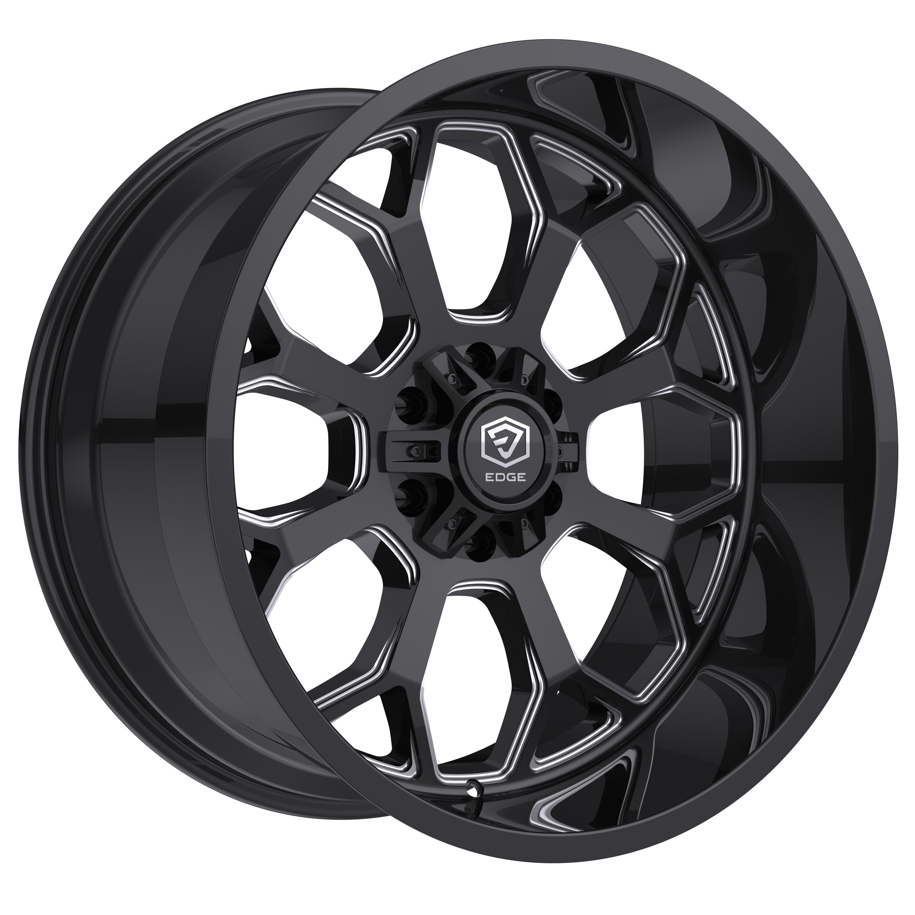 Edge Off Road 301BM 22x12 Cast Aluminum Wheel with 6x135 and 6x5.50 Bolt Patterns, -44 Offset