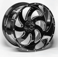XTREME FORCE XF-1 WHEELS 5X5.5(139.7) - BLACK & MILLED