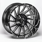20X10 XTREME FORCE TWIST WHEELS 6X5.5(139.7) & 6X135 -25 OFFSET - GLOSS BLACK & MILLED