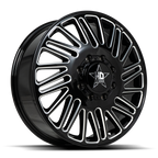 20X8.25 LUXXX HD DUALLY HD19 WITH 8X200 BOLT PATTERN - GLOSS BLACK & MILLED