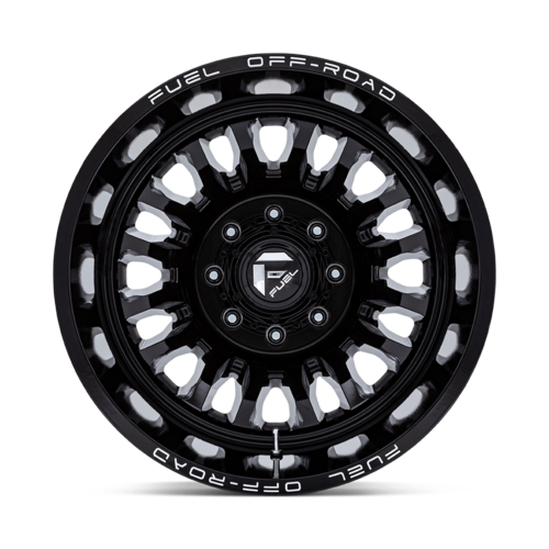 Fuel 1PC D868 ARC Dually 22x8.25 Inch Gloss Black Milled Wheel with 8x210 Bolt Pattern