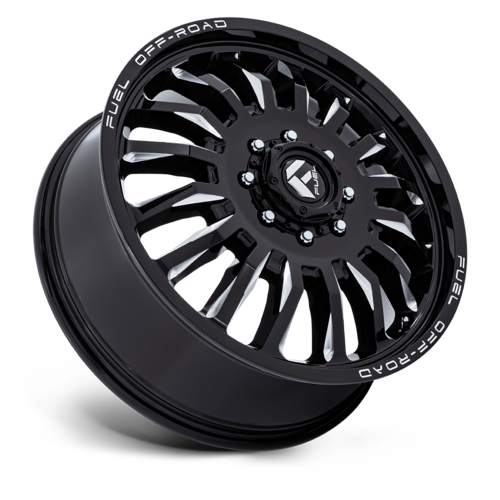 Fuel 1PC D868 ARC Dually 22x8.25 Inch Gloss Black Milled Aluminum Wheel, +104 Offset
