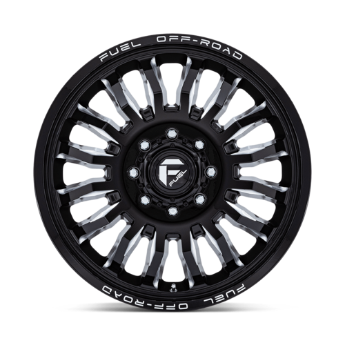 Fuel 1PC D868 ARC Dually 22x8.25 Inch Gloss Black Milled Aluminum Wheel, +104 Offset