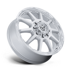 Fuel 1PC D912 Circuit Dually 20x8.25 Wheel with Gloss Silver Machined Face