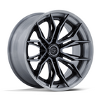 Fuel 1PC FC404 MUTINY 22x10 Gray Gloss Black Brushed Dark Tint Wheel - 6x135 Bolt Pattern, -18 Offset, 87.10 Center Bore