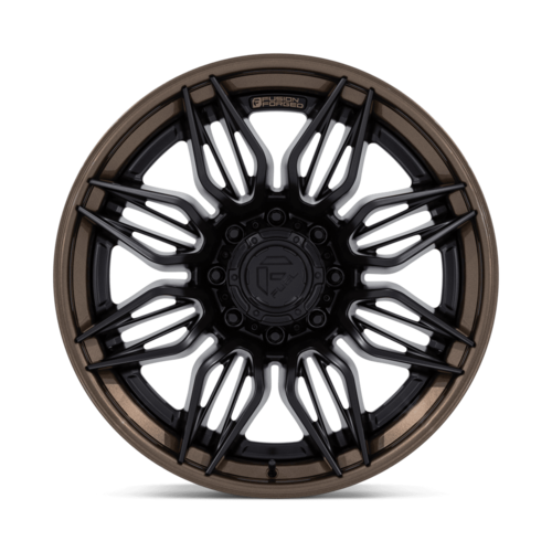 Fuel 1PC FC404 MUTINY 20x10 Matte Black with Gloss Bronze Lip Wheel - 8x170 Bolt Pattern, -18 Offset, 125.10 Center Bore