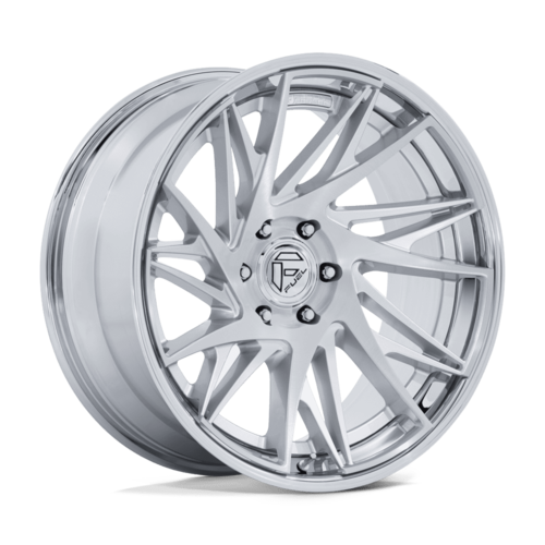 Fuel 1PC Dynamo 22x9.5 Inch Alloy Wheel with Chrome Lip and Brushed Face, 6x139.7 Bolt Pattern, +20 Offset