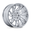 Fuel 1PC Dynamo 20x10 Inch Wheels with Gloss Silver Finish and Chrome Lip - 6x139.7 Bolt Pattern, -18 Offset