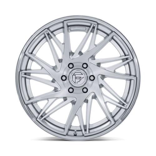 Fuel 1PC Dynamo 22x10 Gloss Silver with Chrome Lip & Brushed Face Wheel - 6x139.7 Bolt Pattern, -18 Offset