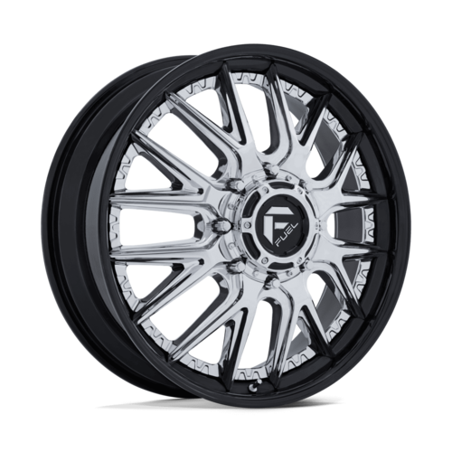 Fuel 1PC Catalyst Dually 22x8.25 Chrome with Gloss Black Lip, 8x210 Bolt Pattern, +105 Offset