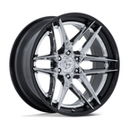 Fuel 1PC FC408 Flight Chrome with Gloss Black Lip 22x10 6x135 -18 Offset Wheel