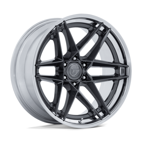 Fuel 1PC FC408 Flight 20x9 Inch Gunmetal Gloss Wheel with Chrome Lip, 6x139.7 Bolt Pattern, +1 Offset