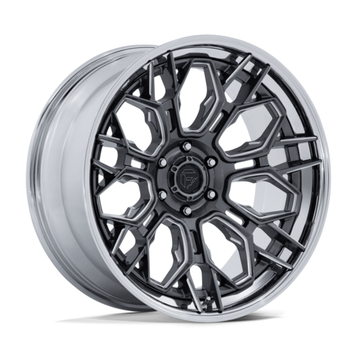 Fuel 1PC FC409 HIVE 22x9.5 Inch Gloss Gunmetal with Chrome Lip Wheel