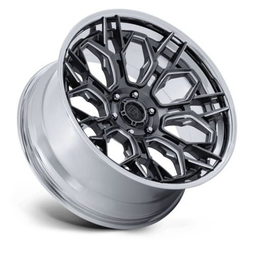 Fuel 1PC HIVE 20x10 Wheel with Gunmetal Finish and Chrome Lip, 6x139.7 Bolt Pattern, -18 Offset