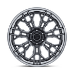 Fuel 1PC FC409 HIVE 22x9.5 Inch Gloss Gunmetal with Chrome Lip Wheel