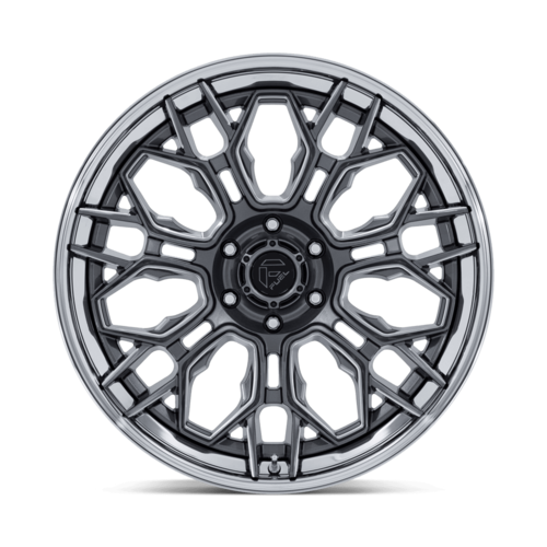 Fuel 1PC HIVE 20x10 Wheel with Gunmetal Finish and Chrome Lip, 6x139.7 Bolt Pattern, -18 Offset