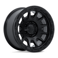 Fuel 1PC Fortress 17x9 Matte Black with Gloss Black Lip Wheel - 5x127 Bolt Pattern, -12 Offset