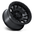 Fuel 1PC Fortress 18x9 Matte Black with Gloss Black Lip Wheel - 5x127 Bolt Pattern +20 Offset