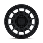 Fuel 1PC Fortress 18x9 Matte Black with Gloss Black Lip Wheel - 5x127 Bolt Pattern, +1 Offset
