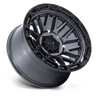 Fuel 1PC FC890 RAIL 20x10 Gloss Gunmetal with Black Lip - 5x127 Bolt Pattern, -18 Offset