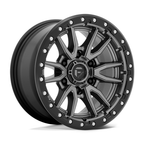 Fuel 1PC D680 Rebel 18x9 Matte Gunmetal Black Bead Ring Wheels with 6x120 Bolt Pattern and +1 Offset