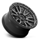 Fuel 1PC D680 Rebel 18x9 Matte Gunmetal Black Bead Ring Wheels with 6x120 Bolt Pattern and +1 Offset