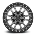Fuel 1PC D680 Rebel 18x9 Matte Gunmetal Black Bead Ring Wheels with 6x120 Bolt Pattern and +1 Offset