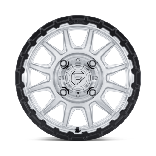 Fuel UTV FV866 Piston 15x7 Wheel with Hyper Silver Machined Finish and Matte Black Lip
