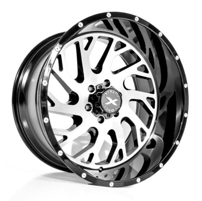 20X10 XTREME FORCE XF-8 WHEELS 5X5(127) - GLOSS BLACK & MACHINED FACE