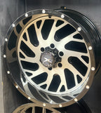 20X10 XTREME FORCE XF-8 WHEELS 6X5.5(139.7) -19 OFFSET - GLOSS BLACK & MACHINED FACE