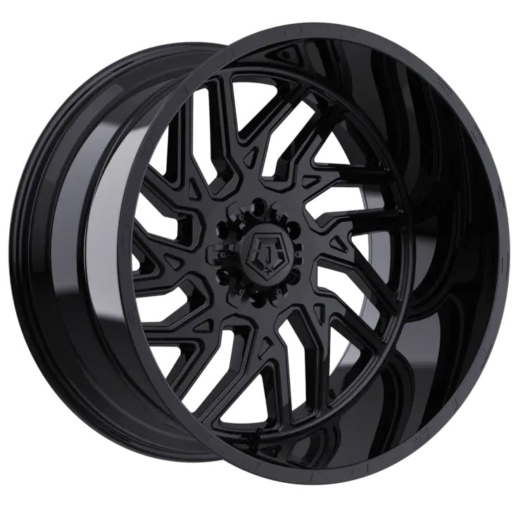 20X10 TIS 544B OFF-ROAD WHEELS WITH 6X5.5(139.7)/6X135 AND -25 OFFSET - GLOSS BLACK