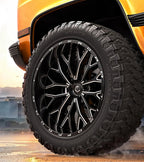 20X10 TIS OFF-ROAD 565BM WHEELS - 6X135 WITH -24 OFFSET - GLOSS BLACK & MILLED