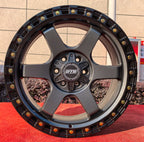 DROPSTAR TRAIL SERIES 604AB WHEELS 5X5.0(127) & 5X5.5(139.7) - ANTHRACITE & BLACK LIP