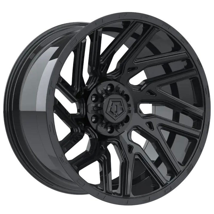 20X10 TIS 554B OFF-ROAD WHEELS - 8X6.5(165.1) WITH -19 OFFSET - GLOSS BLACK