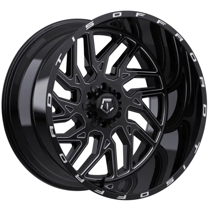 TIS 544BM OFF-ROAD WHEELS 8X170 - GLOSS BLACK & MILLED
