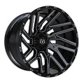 20X10 TIS 554BM OFF-ROAD WHEELS - 8X6.5(165.1) WITH -19 OFFSET- GLOSS BLACK & MILLED