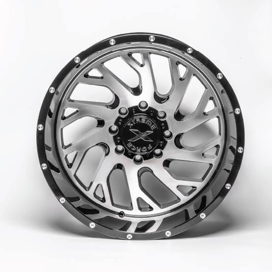20X10 XTREME FORCE XF-8 WHEELS 5X5(127) - GLOSS BLACK & MACHINED FACE