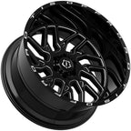 TIS 544BM 22x12 Cast Aluminum Off-Road Wheel with 8x6.50 Bolt Pattern and -44 Offset