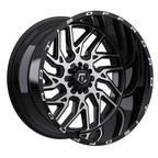 22X12 TIS 544MB OFF-ROAD WHEELS WITH 8X170, -44 OFFSET BOLT PATTERN - GLOSS BLACK & MACHINED FACE