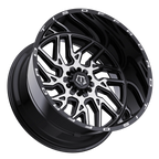 22X12 TIS 544MB OFF-ROAD WHEELS WITH 8X170, -44 OFFSET BOLT PATTERN - GLOSS BLACK & MACHINED FACE