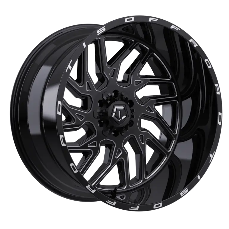 TIS 544BM OFF-ROAD WHEELS 8X180 - GLOSS BLACK & MILLED