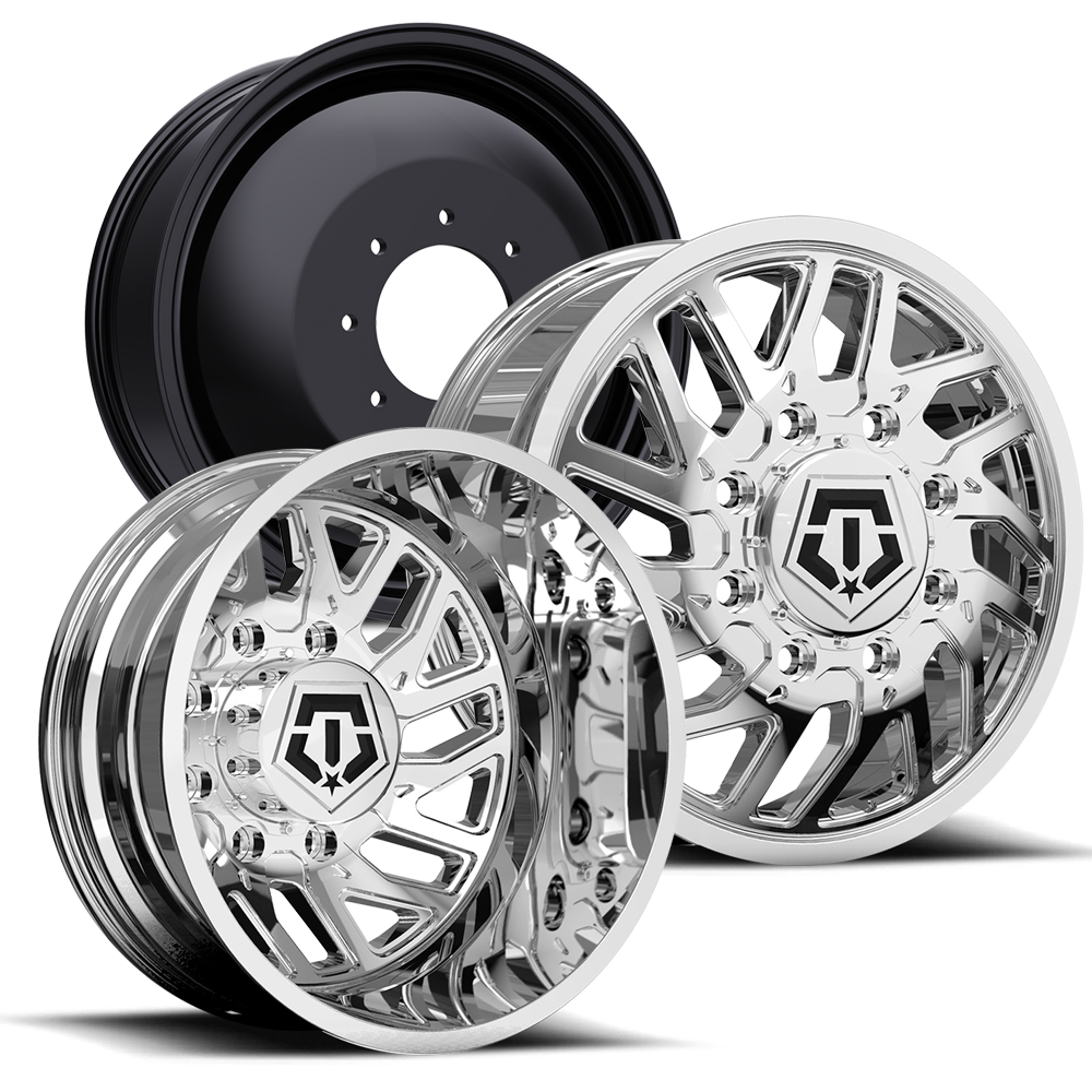 TIS 544C DUALLY WHEELS 8X200 - CHROME - SET OF 6