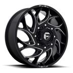 FUEL RUNNER D741 DUALLY WHEELS 8X200 - GLOSS BLACK & MILLED - SET OF 6