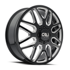 CALI OFF-ROAD INVADER 9115D DUALLY WHEELS 8X200 - GLOSS BLACK & MILED - SET OF 6