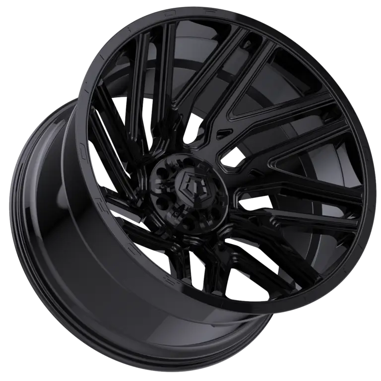 20X10 TIS 554B OFF-ROAD WHEELS - 8X6.5(165.1) WITH -19 OFFSET - GLOSS BLACK