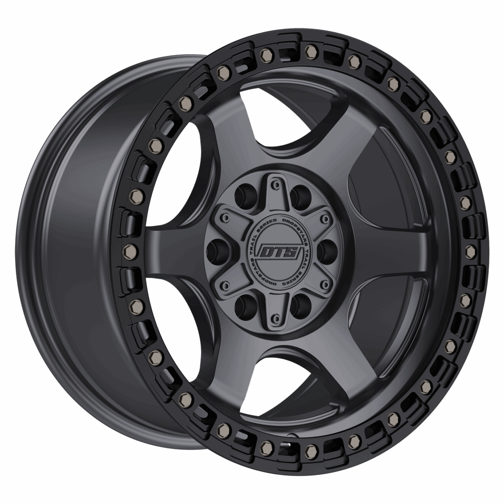 DROPSTAR TRAIL SERIES 604AB WHEELS 6X5.5(139.7) & 6X135 - ANTHRACITE & BLACK LIP